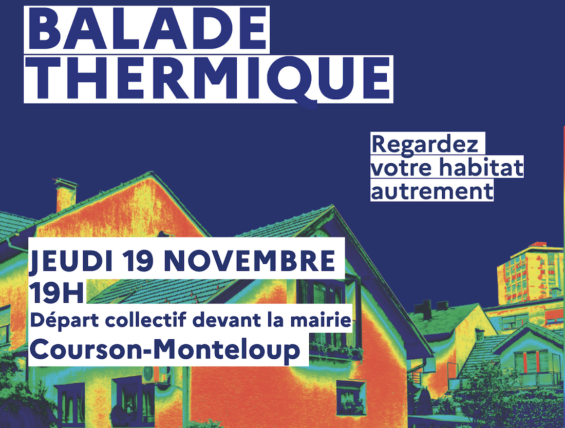Balade thermique le jeudi 19 novembre à 19h, départ devant la mairie de Courson-Monteloup