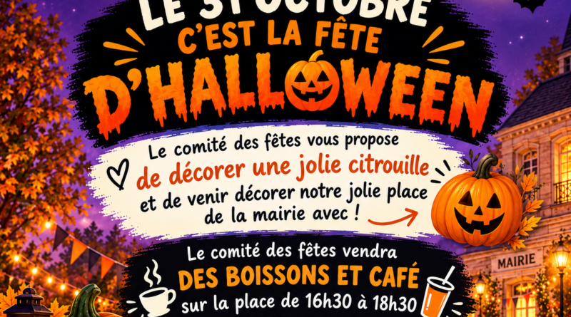 Halloween le 31 octobre à Courson-Monteloup